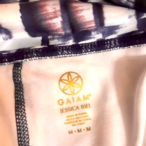 NEW GAIAM by Jessica Biel Blue Abstract Leggings - Picture 10 of 14